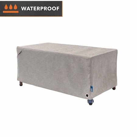 Garrison Patio Ottoman/Coffee Table/Fire Pit Cover, Waterproof, 42 In. Lx22 In. Wx17 In. H, Granite